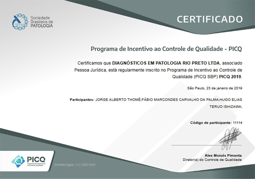 certificado PICQ